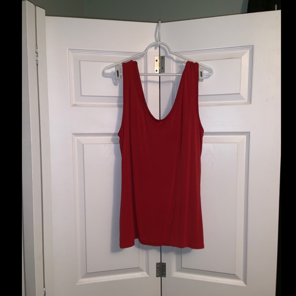 V-neck or loop-neck tank top